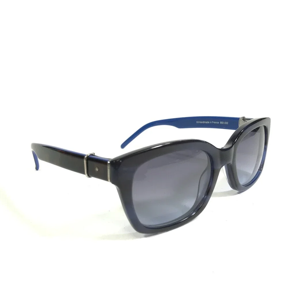 Robert Marc Sunglasses 682-222 Black Blue Tortoise Square Frames w/ Blue Lenses